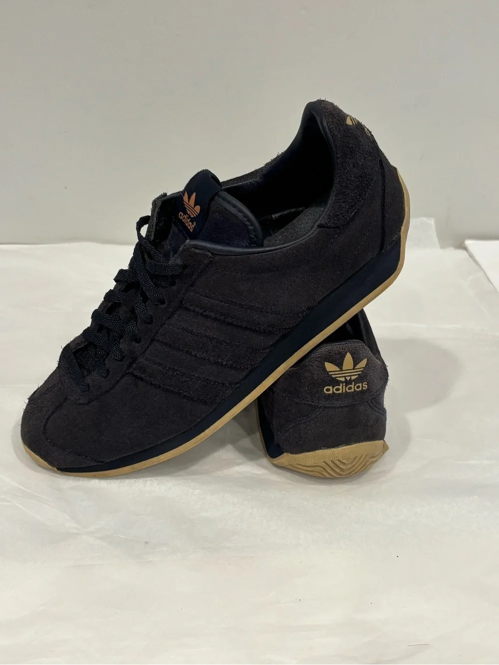 Adidas x Kaithe Country OG Men’s Ink Blue Suede Sneakers Legend with Gum Outsole